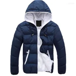 Herren Daunenparkas 2022 Winterjacke Herren Baumwolle Warm Kapuzenkragen Mantel Dicke Oberbekleidung Herren Freizeitmäntel mit Reißverschlusstasche1 Phin22