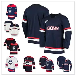 XFRSP 2022 College Uconn Huskies Szyte College Hockey Jersey 1 Ryan Keane 2 Yan Kuznetsov 3 Adam Karashik 4 Roman Kinal 5 Eric Linell 6 Ryan