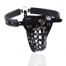 Fetish PU Leather Penis Bdsm Bondage Underwear Male Chastity Belt Scrotum Stretcher Harness Restraints Adult sexy Toys For Men