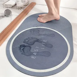 Guret Round Non-Slip Bath Mat Super Absorberande Badrumsmatta Duschrum Dörormat Toalettmatta Heminredningar Tillbehör Set 220504