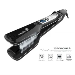 Steam Hair Straightener Professional Flat Iron Straightening Brush Ceramic Comb Curler Steampod 220623