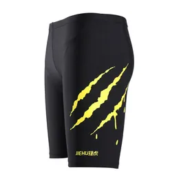 Men Multi Print Swimwear Elastic Swimming Trunks Beach Swim Knee High Shorts Surfing Summer Swimsuit Boxer Shorts 4XL Plus Size 220505