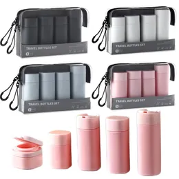 6pcs/Set Cosmetics Bottling Travel Set Refillable Bottle Kit Essence Lotion Cream Shampoo Shower Gel Bottles Empty Container CX220413