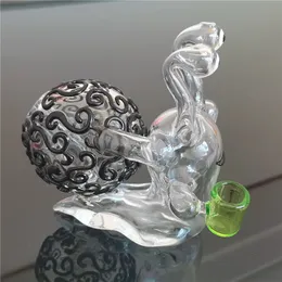 Glasvatten bong 10mm dewar kvinnlig gemensam snigelform Hopah Bubbler Pipe Borocilicate Dab Rig YSglassbong