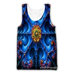 Men's Tank Tops Xinchenyuan Men/Women's Fractal Art 3D Printed Casual Summer Undershirt Streetwear For Men/Women Fashion A35Men's