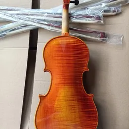 Italienska utsökta naturliga tigermönsterfiolen mästare avancerad fiol 4/4 Spela instrumentprofessionell fiol 4/4