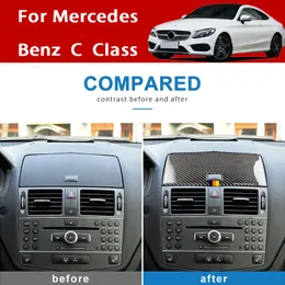 Auto Center Console Navigation Carbon Faser Aufkleber Panel Abdeckung Für Mercedes Benz C Klasse W204 2007 2008 2009 - 2014 zubehör
