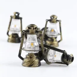 Mini Dom Wyposażenie Dekoracji Kreatywny Retro Light Lampion Lampiony Home Decor Prezent Wood Craft Ornament
