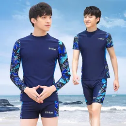 Moda de banho feminina plus tamanho de duas peças coreano o Veckline Swimsuit Men short shorts Drysuit Briefs masculino Tarinho de banho de madeir