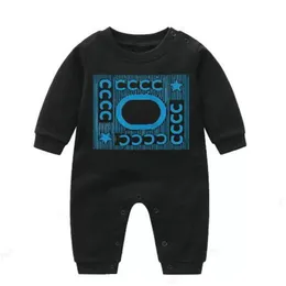 Moda neonato Pagliaccetti designer Neonati maschi tutine stampa tute a maniche lunghe in puro cotone abbigliamento per bambini