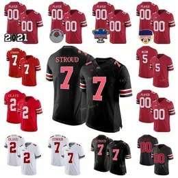 Nik1 Custom Ohio State Buckeyes Football Jersey 33 Jack Sawyer 3 Quinn Ewers 7 C.J. Stroud 5 Garrett Wilson 1 Justin Fields 27 Eddie George