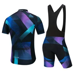 Мужские спортивные костюмы езда на велосипеде одежду мужской цветной костюм комбинезон с коротким рукавами 2022