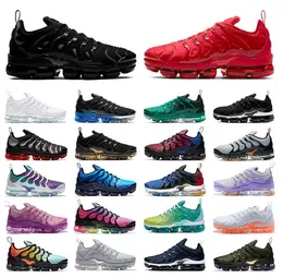 Scarpe da corsa Scarpe da ginnastica da uomo Sneakers sportive da esterno Triple Black White Atlanta Game Royal Bumblebee Bred airs Womens Vapormax Tn Plus US 5.5-12