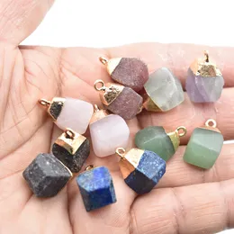 Natural Stone Crystal Pendant Charm for Jewelry Making Supplies DIY Fine Necklace Earrings Accessories