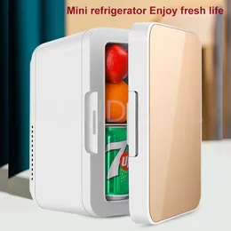 垂直ポータブル冷蔵庫食品加工装置ミニメイクアップ冷蔵庫コスメティクススキンケアカーキャラバンキャンプボートバー用の小さなクーラー暖かい8L