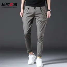 Jantour Brand Spring Summer Casual Pants Men Cotton Slim Fit Chinos Fashion Men Pants Byxor Male Brand Jogger Clothing 201128