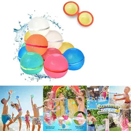 30pcs wielokrotnego użytku uzupełnienie bomby wodnej kulki splash balony silikonowe magnetyczne chłonne piłka woda walka basen plażowy zabawki balonowe szybkie samozwańcze t713j6z