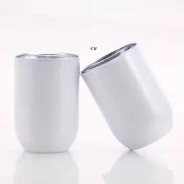 12oz Blank Sublimation Wine Mug Straight Body 304 Stainless Steel Double Layer Vacuum Insulation DIY Wine Cup BBB15334