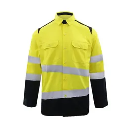 Aparel de motocicleta Hi Vis Camisas de segurança de manga longa Construção reflexiva de alta visibilidade para mulheres e mulheres e MenmotorCycle