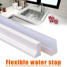 Bath Mats Frameless Shower Water Dam Barrier Rubber Strap Stopper Wet And Dry Separation Flexible For Bathroom Kitchen Sink HVR88