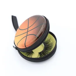 False Eyelashes PCS 도매 빈 속눈썹 케이스 25mm 속눈썹 포장 상자 상자 가짜 밍크 속눈썹 축구 농구 케이스 폴스