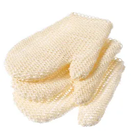 Natural Sisal Bath Spa Shower Scrubber Sponge Fiber Glove Mitt Soften Smooth Renew Hud Anti-Aging Eco Friendly New