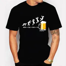 Männer T-Shirts Freitag Bier Drucken Marke Lustige Grafik Hip Hop Sommer Frauen Männer T-shirts Streetwear Ulzzang Harajuku T-Shirt Shi221Q