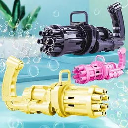 Kids Automatic Gatling Bubble Gun Toys Summer Soap Water Bubble Machine Electric For Children Gift Toys fy4627 0426
