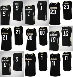 Colorado 0 Shane Gatling Trikot 1 Tyler Bey 2 Daylen Kountz 3 Maddox Daniels Buffaloes Trikots Herren, seltene Basketballkleidung, individuell genäht