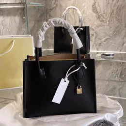 HH The Lock Tote Organi Bag Wysokiej jakości Mercer Kobiety Luksusowe designerskie torby Praktyczne duże pojemność zwykłe torebki prawdziwe skórzane skrzynki monety kwadratowe portfele