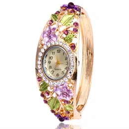 Wristwatches 5Pcs Luxury Women's Bracelet Watches Ladies Dress Quartz Wristwatch Manual Painted Wholesales Relogio FemininoWristwatches