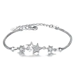 Womens Infinity Link Bracelet Adjustable Design Cubic Zirconia CZ Rhinestone Anklet Large Bangle for her Valentines Mother Day Gift