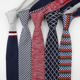 Mens Colourful Tie Knit Knitted Ties Necktie Diagonal Striped Color Narrow Slim Skinny Woven Plain Cravate Neckties