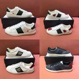 2024 Men Women Sneaker Casual Shoes Snake Tiger Chaussures Leather Sneakers Ace Bee Embroidery Stripes Stylist Shoe Walking Sports Trainers Dgd7