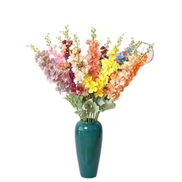 ONE Faux Flower Long Stem Delphinium 33" Length Simulation Spring Hyacinth for Wedding Home Decorative Artificial Flowers