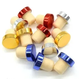 T-shape Wine Tool Stopper Silicone Plug Cork Bottle Stoppers Red Cork Bottles Bar Tool Sealing Cap Corks For Beer XC0824