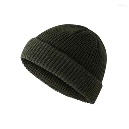 Beanie/Skull Caps unisex 2022 Spring Beanies for Men Women Brimless Hats Hip Hop Skullcap Street Sticked Acrylic Casual Solid Pumpkin Melon