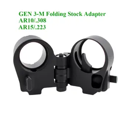 AR Folding Stock Adapter Taktiska tillbehör M4 M16 Gen3-M För AR15/.223 AR10/.308 Jaktgevär Aluminiumlegering