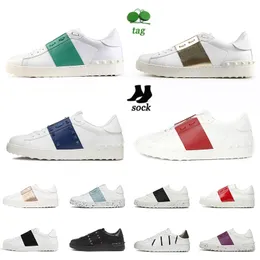 Authentic Brand Low Casual Shoes Open for Change Green Yellow Top Leather Calfskin Graffiti Black White Pink Red Sier Men Womens Platform Skate Sneakers