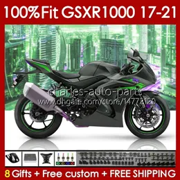 Suzuki GSXR1000 K17 GSXR 1000 CC 2017 2018 2019 2020 2021 차체 146NO.93 1000CC GSX-R1000 17-21 GSXR-100 17 18 19 20 21 페어 링트 매트 매트 매트 블크 블랙