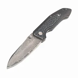 Najwyższa jakość G7101 Składanie kieszeni VG10 Damascus Steel Blade Aluminium Aluminium Uchwyt na zewnątrz noża edc folder