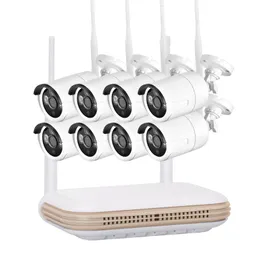 Outdoor IP Kamera kits 1080P H.265 8CH 3MP Drahtlose CCTV System Gesichtserkennung Video Überwachung wifi Kit Sicherheit mit TF Karte Slot