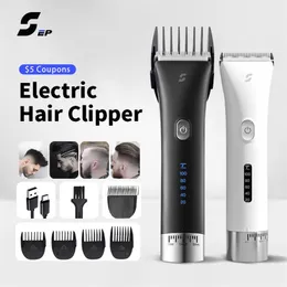 Clipper de cabelo profissional para barbear Menor de barba elétrica Recarregável Máquinas de corte forte barbeiro 220712