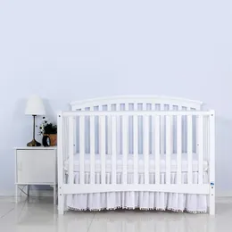 Ly Baby barn Crib Bed kjol Hemskydd med Tassel Rufflled Ding Room Sprid Couge Lit 220623