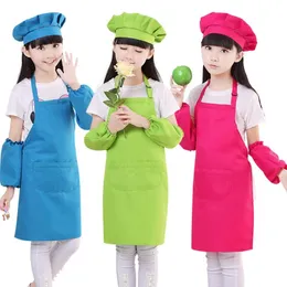 Personalizzabile stampabile LOGO Set grembiule da cuoco per bambini Vita da cucina 12 colori Grembiuli per bambini con cappelli da cuoco per dipingere Cucinare Cottura SN4425