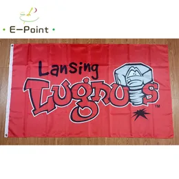 Milb Lansing Langus Flag 3 * 5FT (90cm * 150cm) Poliéster Banner Decoração Flying Home Garden Festive presentes