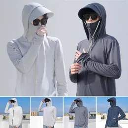 Men's Jackets Summer UPF 50 UV Sun Protection Skin Coats Men Ultra-Light Sportswear Hooded Outwear Windbreaker Casual JacketsMen's