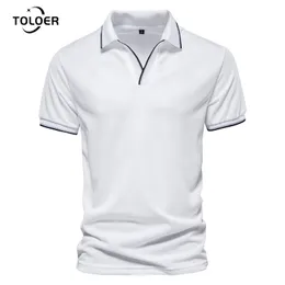 Spring Summer Mens Solid Kolor V szyja koszulka polo Men Casual T Shirt oddychające do oddychania Krótkie topy