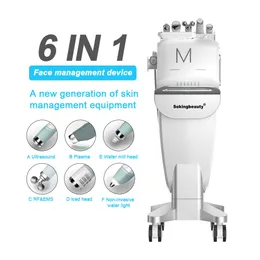 M6 6 i 1 Diamond Microdermabrasion Beauty Machine Oxygen Skinvård Hydra vatten Aqua Dermabrasion Peeling Spa Equipment med plasma kall hammare