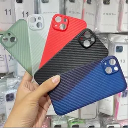 Carbon Fibre PP Phone Case Ultra Thin Matte Frosted Flexible Back Cover for iphone 13 12 mini 11 pro max x xs xr 7 8 6 plus